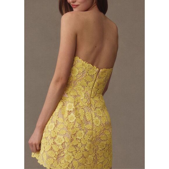 Helsi Elena Strapless 3D Floral Structured Lace Mini Dress XL - Picture 3 of 12